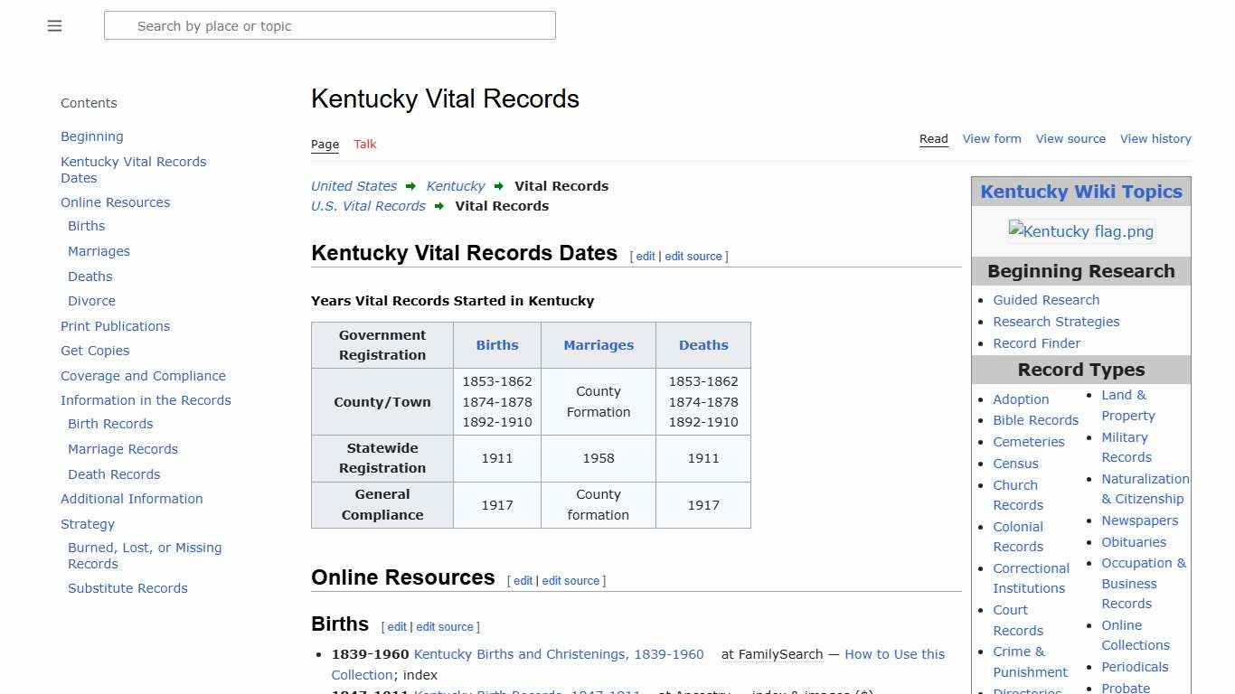Kentucky Vital Records • FamilySearch